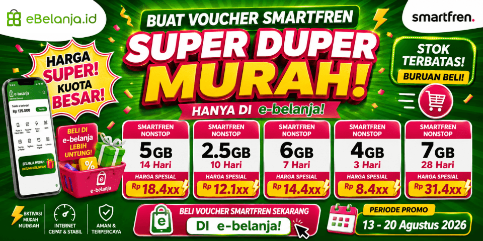 Image of PROMO SUPER MURAH BUAT VOUCHER SMARTFREN