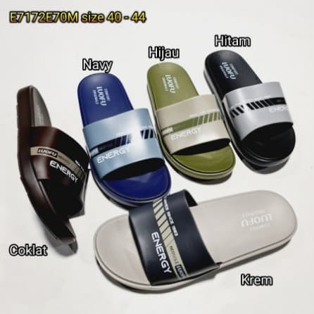 Sandal Pria Luofu Selop Karet E7172E70M S40-44