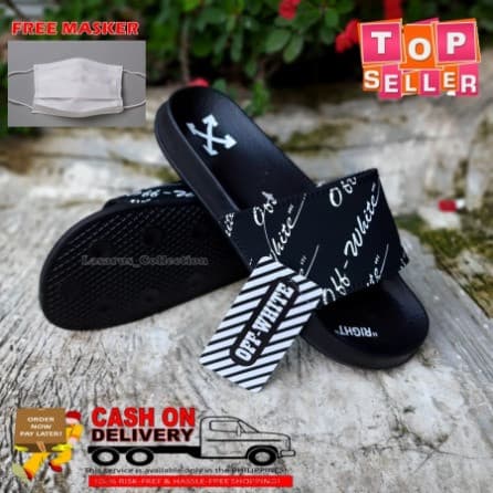 Sandal Pria Vans Slide On Black Original Quality