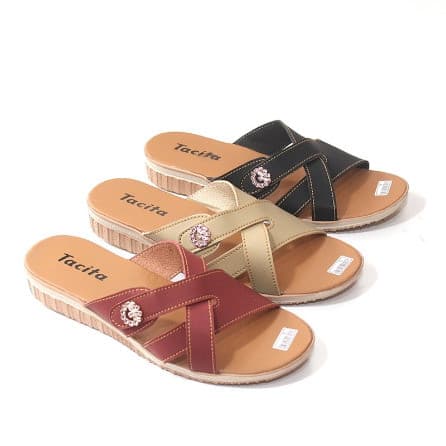 Sandal Selop Wanita Flat Teplek Tali Silang