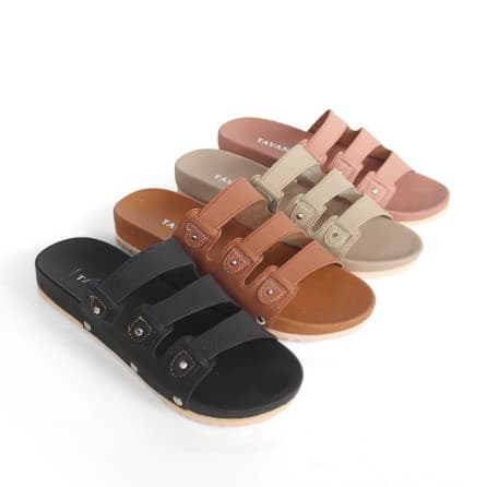 Sandal Selop Wanita Tali 3 Kekinian
