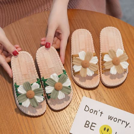 Sandal Slop Bunga Anak Perempuan Import