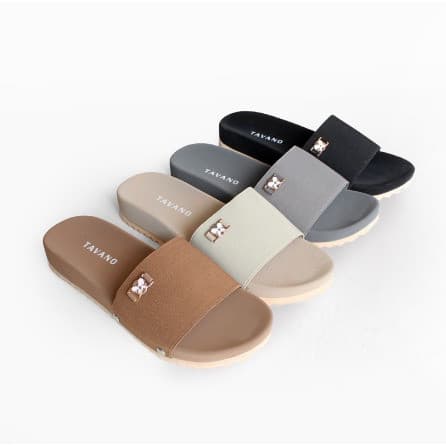 Sandal Slop Wanita Flat Teplek