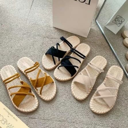 Sandal Wanita Etnik Silang - Hitam 36