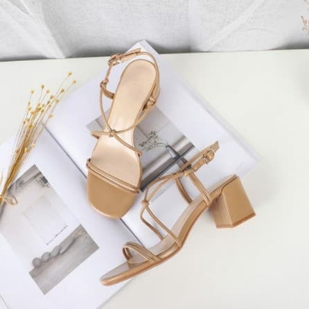 Sandal Wanita Hak Tahu Silang F36 - Hitam 36 