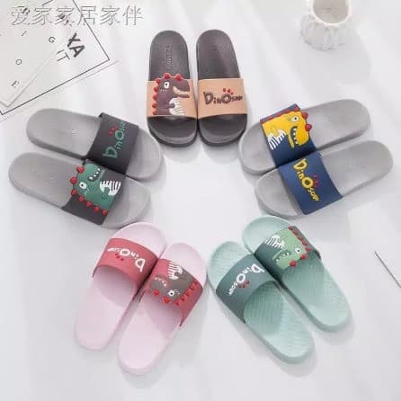 Sandal Wanita Kokop Karakter Dinosaurus - Hijau  37
