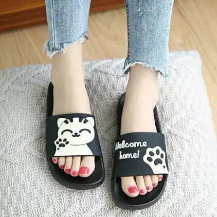 Sandal Wanita Kokop Wellcome Home - Hitam 37