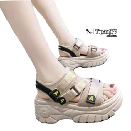 Sandal Wanita Korea GN A Fashion - Krem 37