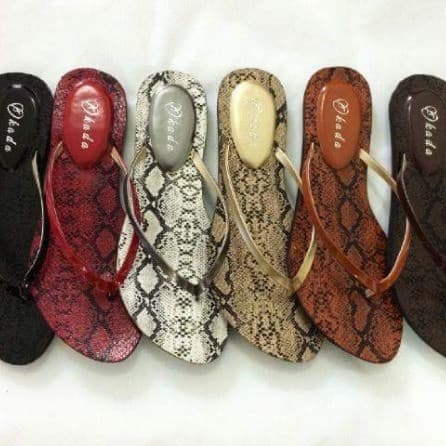Sandal Wanita Mint Snake Flipflop