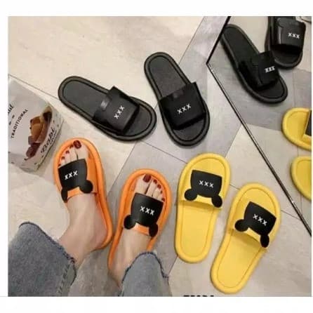 Sandal Wanita Spon Kokop Slip XXX - Hitam 37