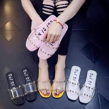 Sandal Wanita Teplek Suisini - Kuning 37