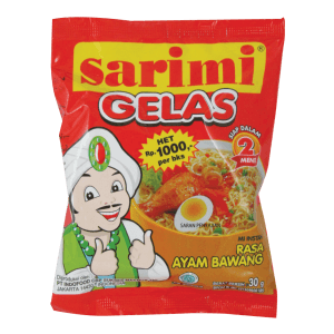 SARIMI MIE INSTANT GELAS AYAM BAWANG PCK 30g