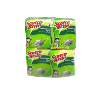 SCOTCH BRITE SABUT SPONS HIJAU ID-3OP12 (12'S) PCK 