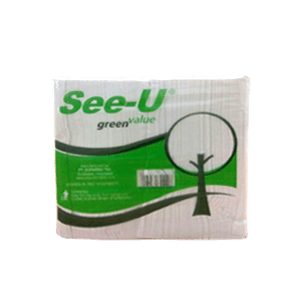 SEE-U FACIAL TISSUE GREEN VALUE  PCK 625g
