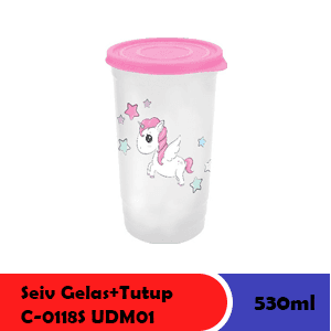 SEIV GELAS + TUTUP C-0118S UDM01  PCS 530mL