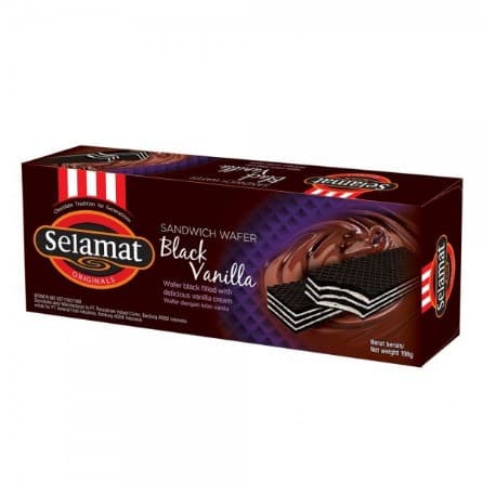 SELAMAT WAFER BLACK VANILA 198G