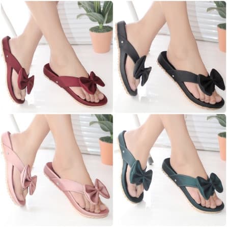 Sendal Jepit Teplek Wanita Motif Pita
