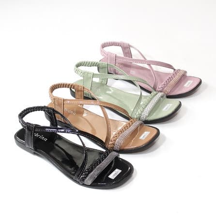 Sendal Tali Wanita Flat Teplek Karet
