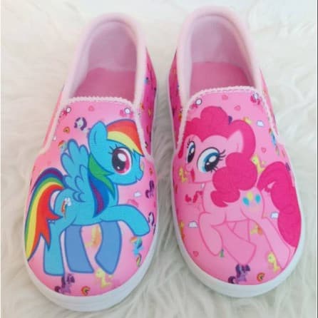 Sepatu Anak Perempuan Karakter Kuda Pink Biru