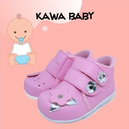 Sepatu Bayi Prewalker Bunyi Pinky Ceria