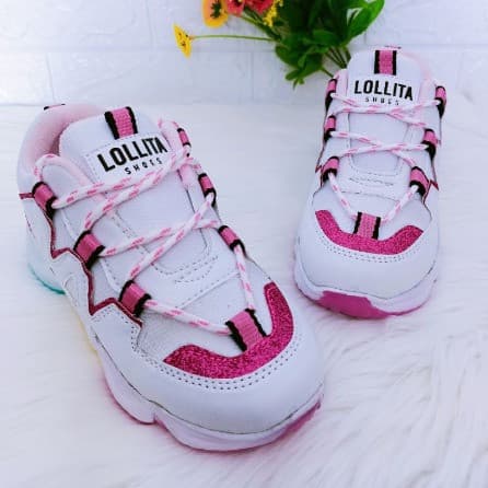Sepatu Sneakers Anak Perempuan Zig Zag Pink 3 - 12 Tahun