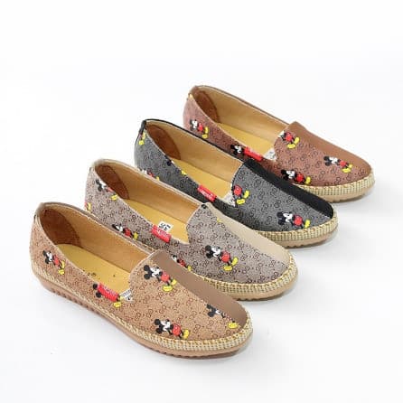 Sepatu Wanita Flatshoes Motif Mickey