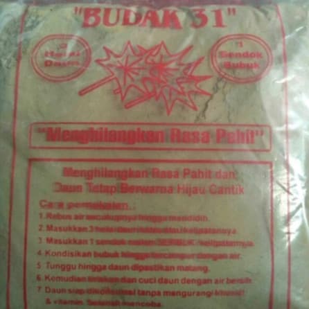 Serbuk penghilang rasa pahit daun pepaya.