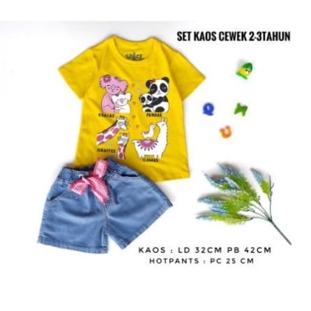 Setelan Baju Anak Perempuan 2 - 5 Tahun