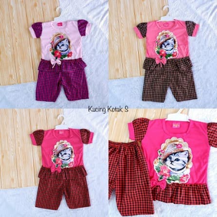 Setelan Baju Celana Anak Perempuan 1 - 2 Tahun