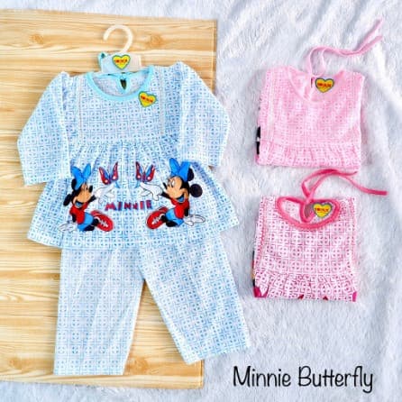 Setelan Baju Tidur Bayi Panjang 0 - 9 Bulan Ver. 1