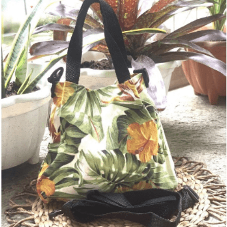 Sling Bag Kanvas Mini Mahkota Kuning New