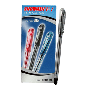 SNOWMAN BALLPOINT V.1. HITAM PCS 