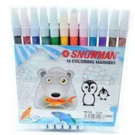 Snowman Spidol 12 Warna PCK