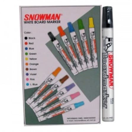 Snowman Spidol Whiteboard Hitam PCS