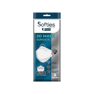 SOFTIES 3D MASK SURGICAL 5'S  PCK 