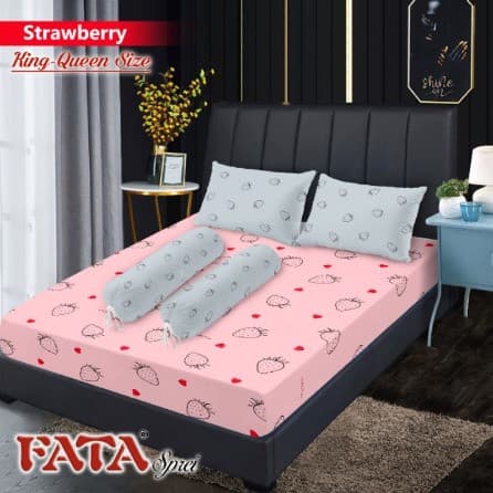 Sprei Fata Strawberry Queen Size 160x200