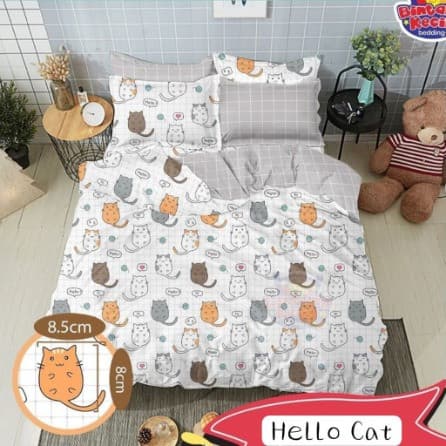 Sprei Motif Hello Cat Size 80x200x20