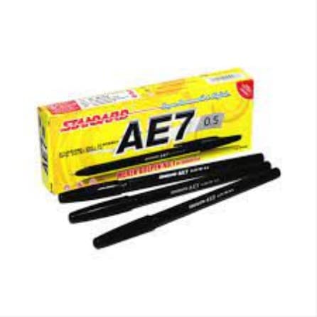 Standard Ballpoint AE-7 FINE HITAM PCS
