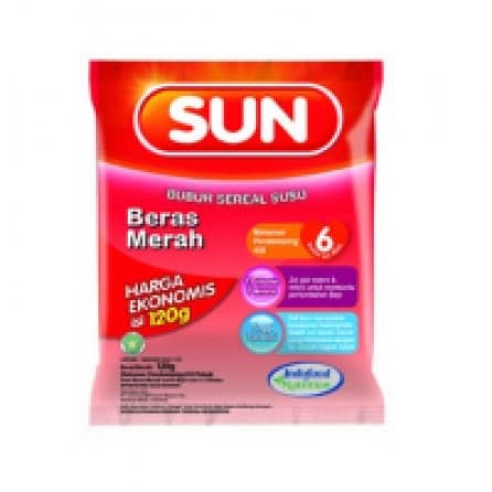 Sun Bubur Susu ( Ekonomis ) BERAS MERAH PCK 120g