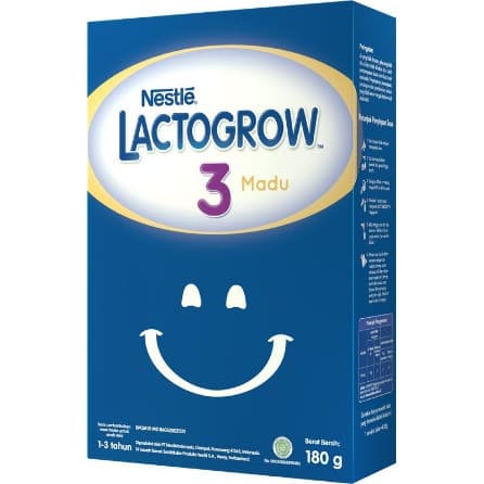 SUSU LACTOGROW 3 PLAIN HAPPYNUTRI 180G 