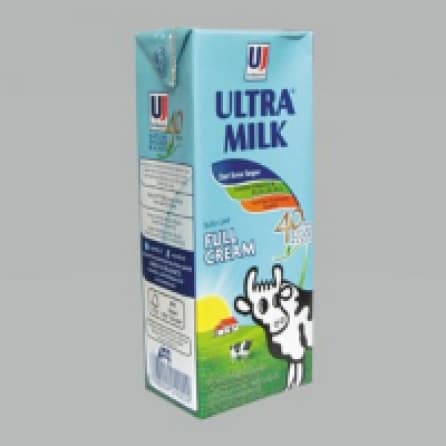Susu Ultra Milk UHT Steril Slim Plain Tpk 250mL