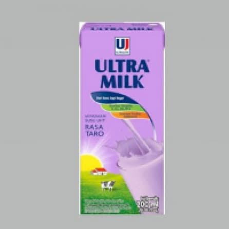 Susu Ultra Milk UHT Steril Slim Taro Tpk 200mL