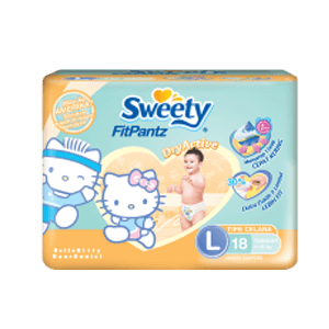 SWEETY SILVER PANTS BABY 18'S  BAG LARGE
