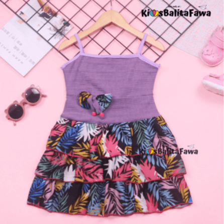 Tanktop Dress Valerie Size 3 - 4 Tahun