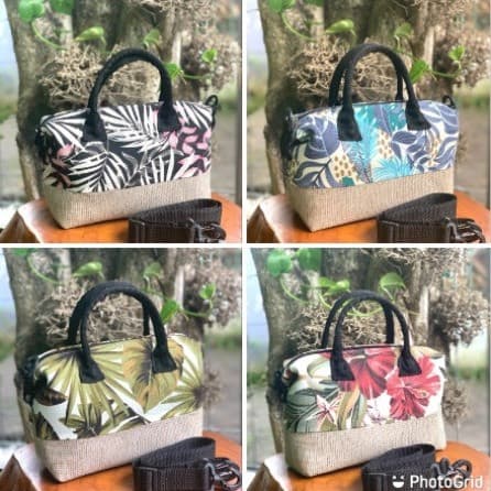Tas Slempang Speedy Kanvas Kombinasi Goni Mini