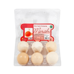 TELUR AYAM KAMPUNG MERAH 6'S  PCK 