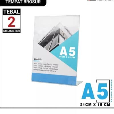 Tent Card Akrilik ukuran A5 