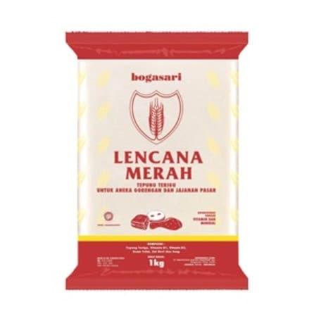 Tepung Terigu Lencana Merah Transparant 1kg