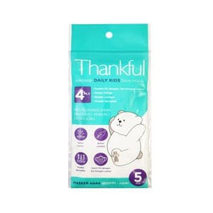 THANKFUL EARLOOP DAILY FACE MASK 5'S KIDS PCK 