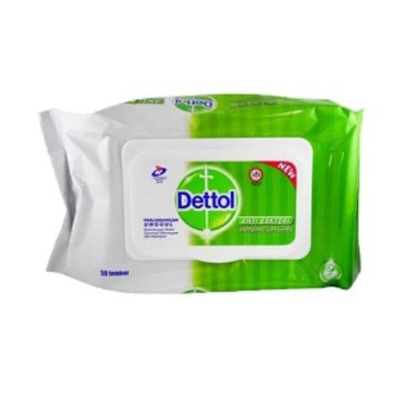 Tisu Dettol Anti Septic Wet Wipes 50'S Pck